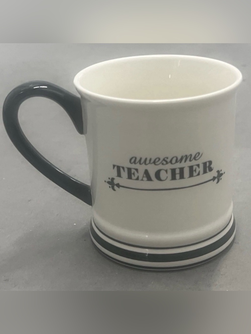 Formation Brands White & Black Awesome Teacher Mug  16oz Coffee Mug Teacher Gift